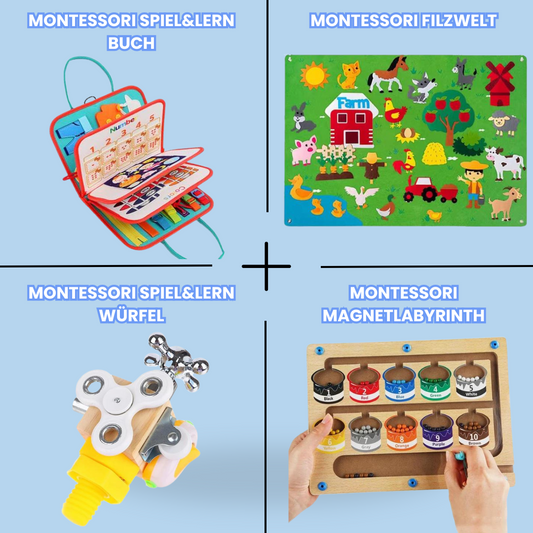 Montessori 4-in-1 Spiel&Lern Set