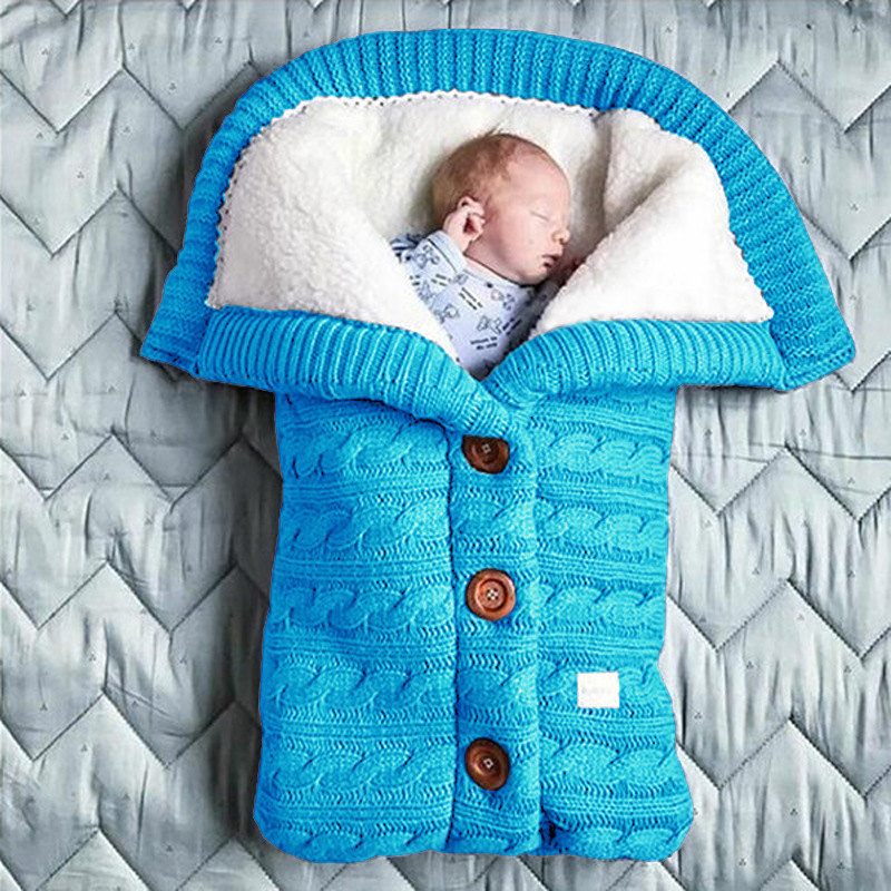 schlafsack mit kapuze Baby Strick-Schlafsack mit Kapuze – Weicher, gefütterter Babyschlafsac –  Wolkenschaukel