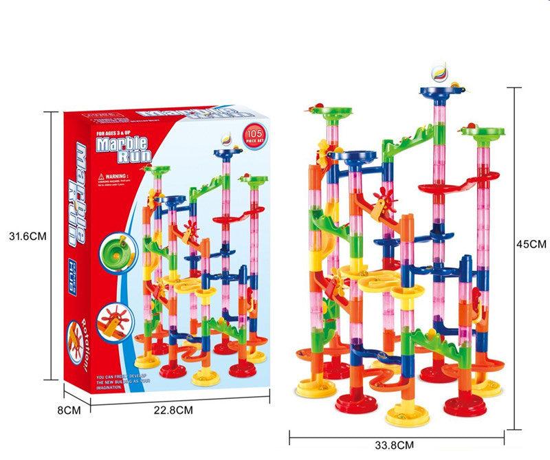 Baustein Murmelbahn Säulen Spielset