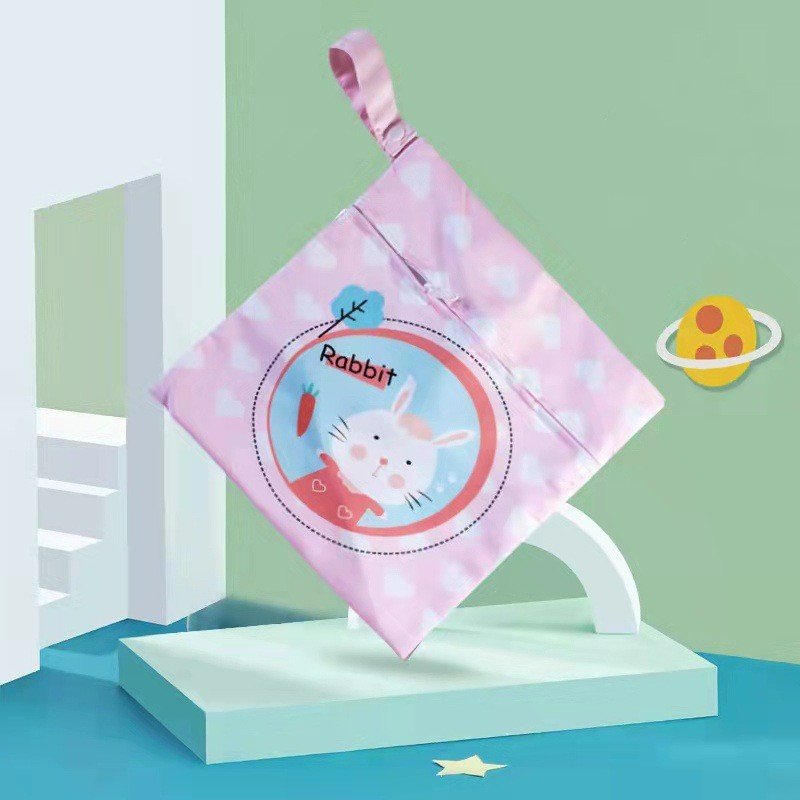 Wasserdichte Windeltasche mit Reißverschluss – Wetbag für Kinderwagen
