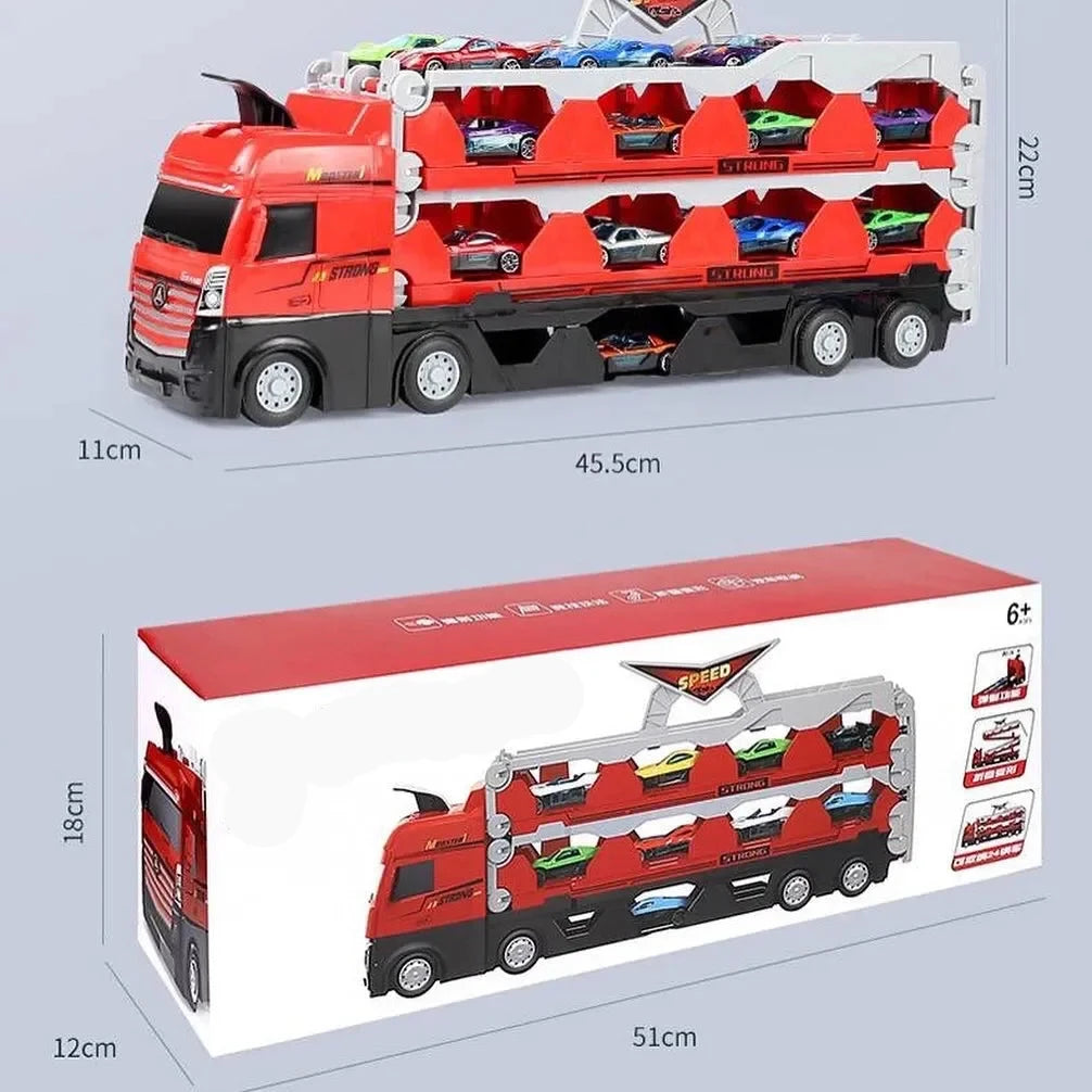 2in1 Ausklapbare Lastwagen Rennstrecke