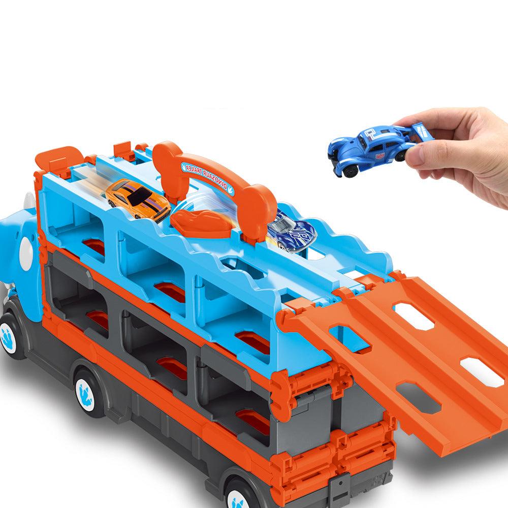 Ausklappbarer Dino Renntruck