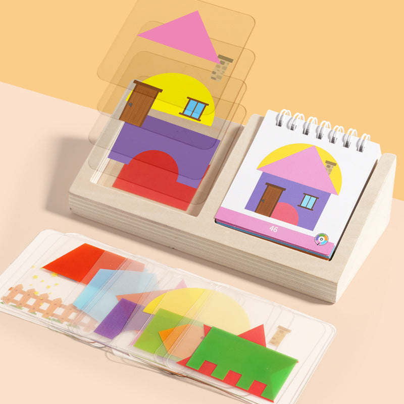 Geometrisches Farben und Formen Puzzle Rätselspiel - Fördert Logisches Denken