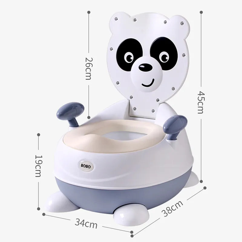 Töpfchenstuhl für Kinder in Pandaform – Weiches Baby Töpfchen mit PU-Sitz