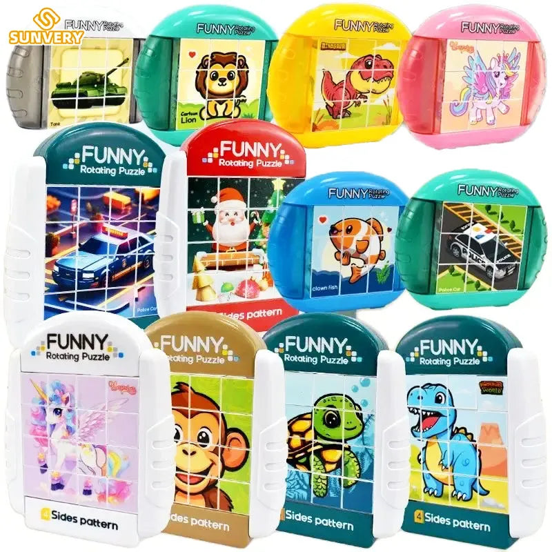 Endloser Puzzlespaß – Drehpuzzle für Kinder mit Tieren