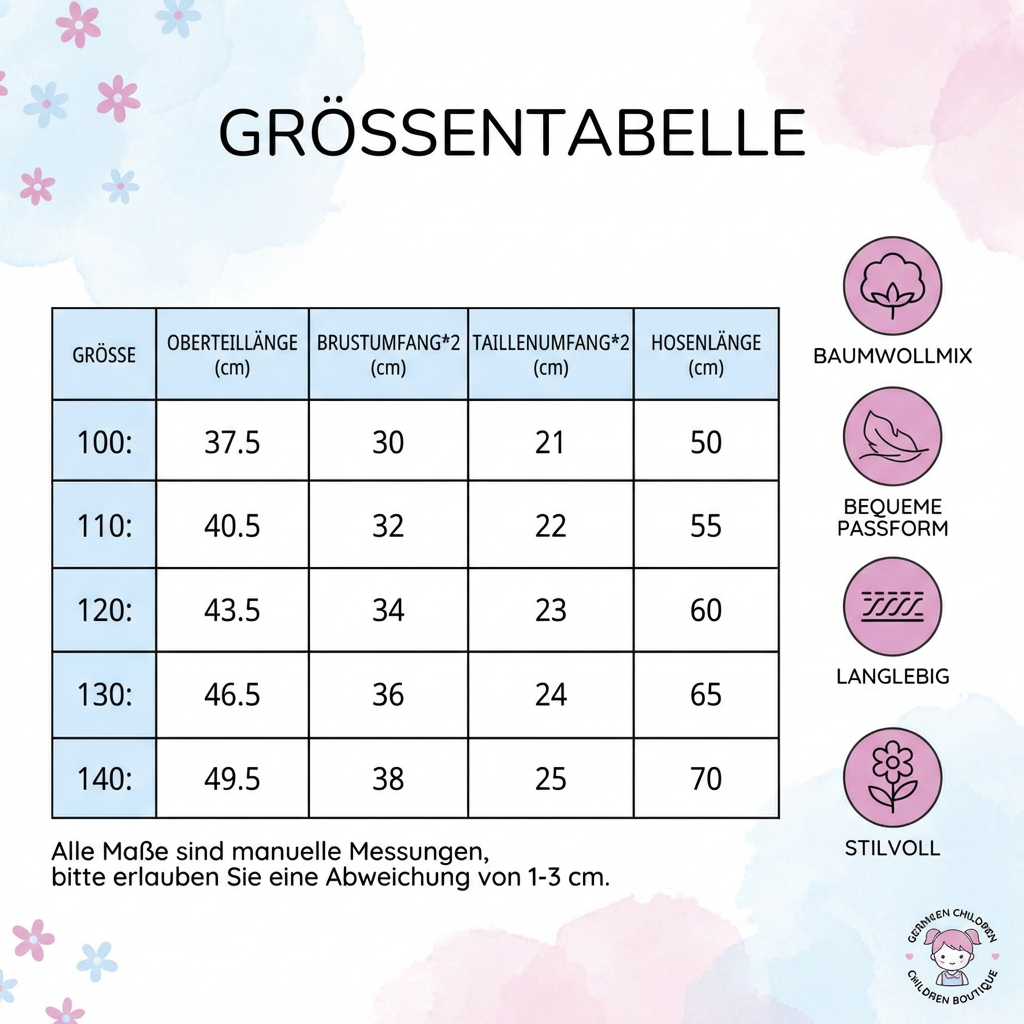 Frühlings- & Sommerliches 2-teiliges Mädchen-Set – Kariertes Top aus Baumwollmix mit vielseitiger Jeanshose