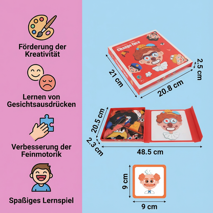 Pädagogisches Gesichtsausdruck Lern Puzzle für Kinder
