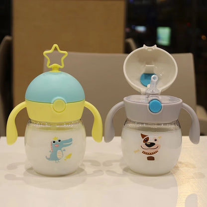 Baby Trinkflasche mit Griff – BPA-frei & Auslaufsicher mit Tiermotiv