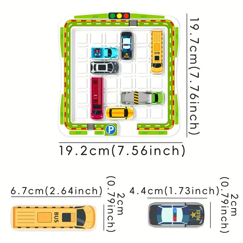 Logisches Denken - Auto Parkplatz Rätsel Spielzeug für Kinder