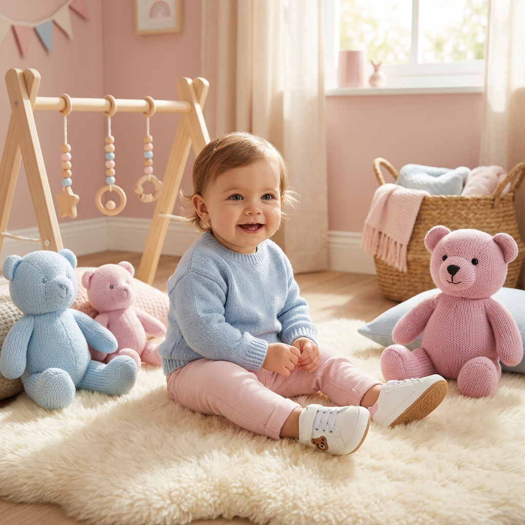 Kleinkind Schuhe im niedlichen Bärendesign