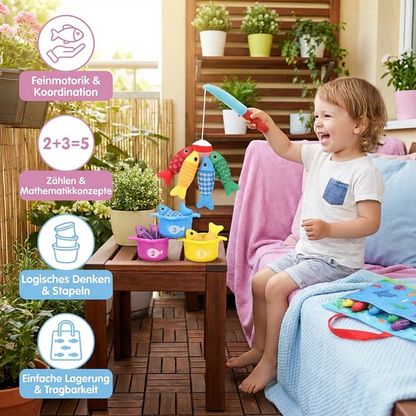 Montessori Plüsch Fischteich Kinderspielzeug