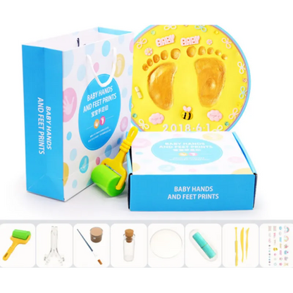 Baby Handabdruck Set mit Ton – Fußabdruck Erinnerung DIY