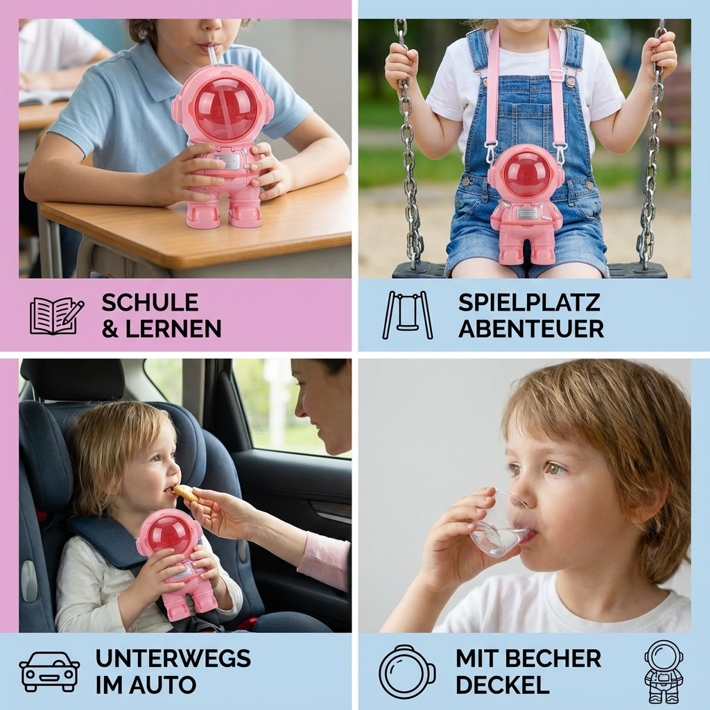 Astronaut Trinkflasche für Kinder