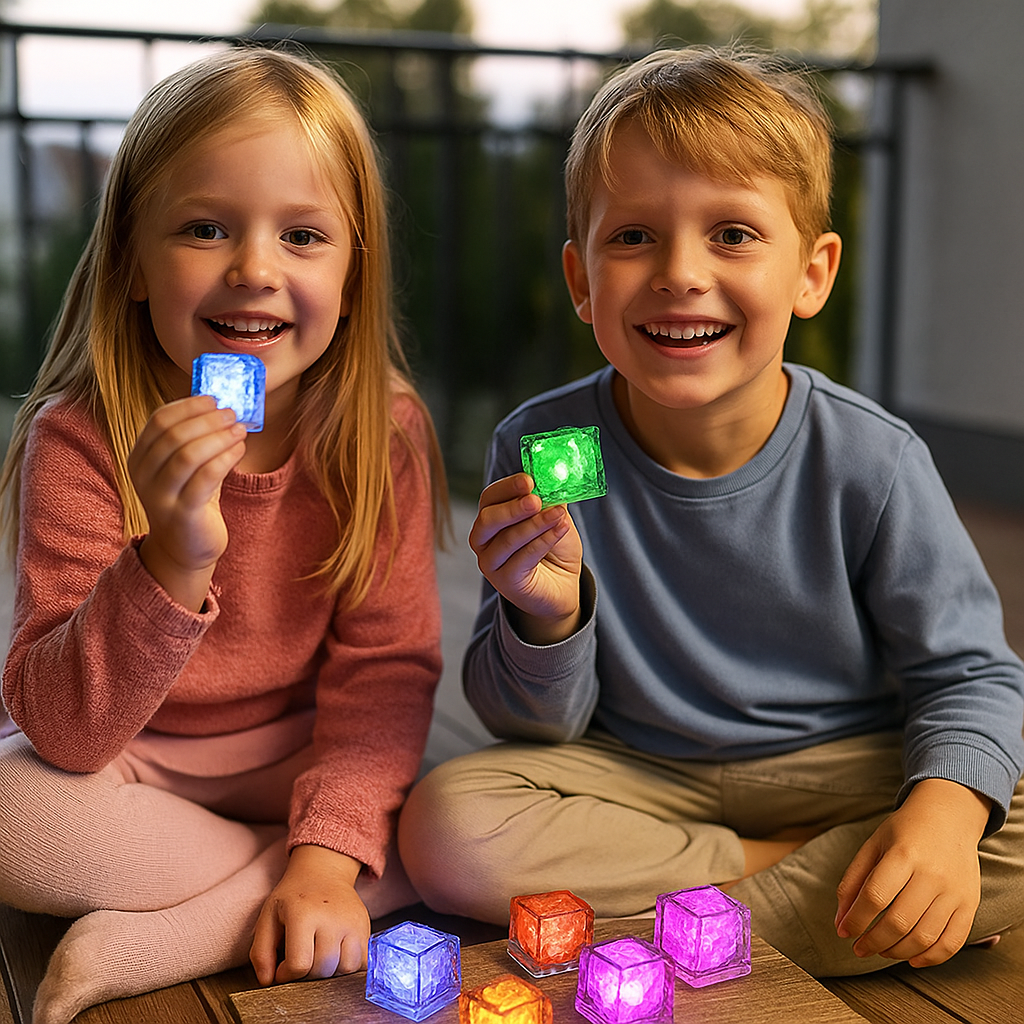 Aufleuchtende Bade Würfel Spielzeug für Kinder 6er Set