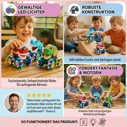 Leuchtende Monstertruck Spielautos