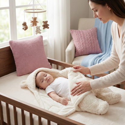 Baby Decke und Schlafanzug im Bärendesign