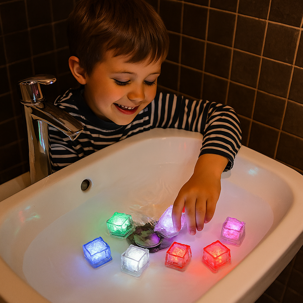 Aufleuchtende Bade Würfel Spielzeug für Kinder 6er Set