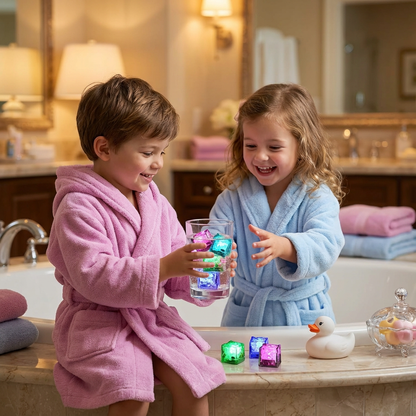Aufleuchtende Bade Würfel Spielzeug für Kinder 6er Set