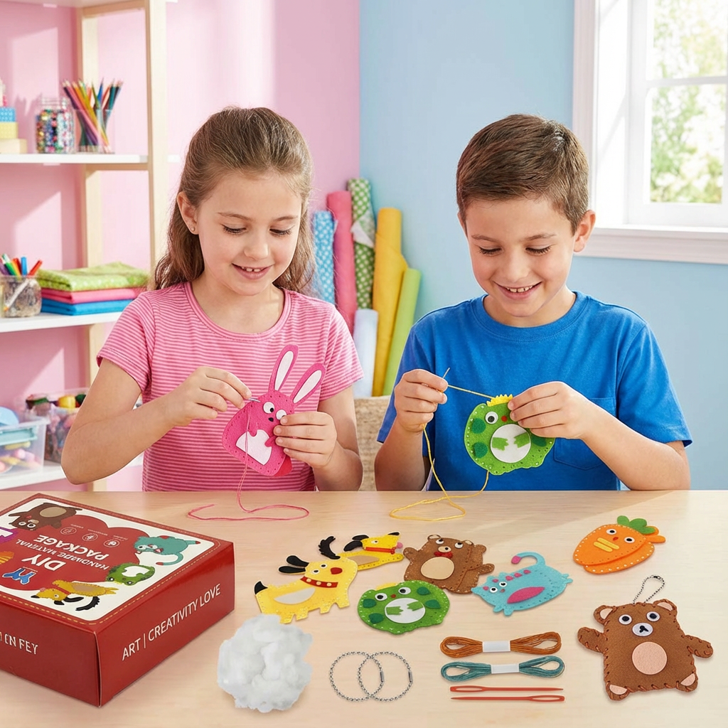 Sicheres Filz Tier Set Zum Selber Nähen