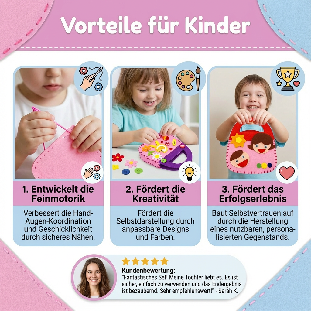 Sichere Filz Täschen Set Zum Selber Nähen