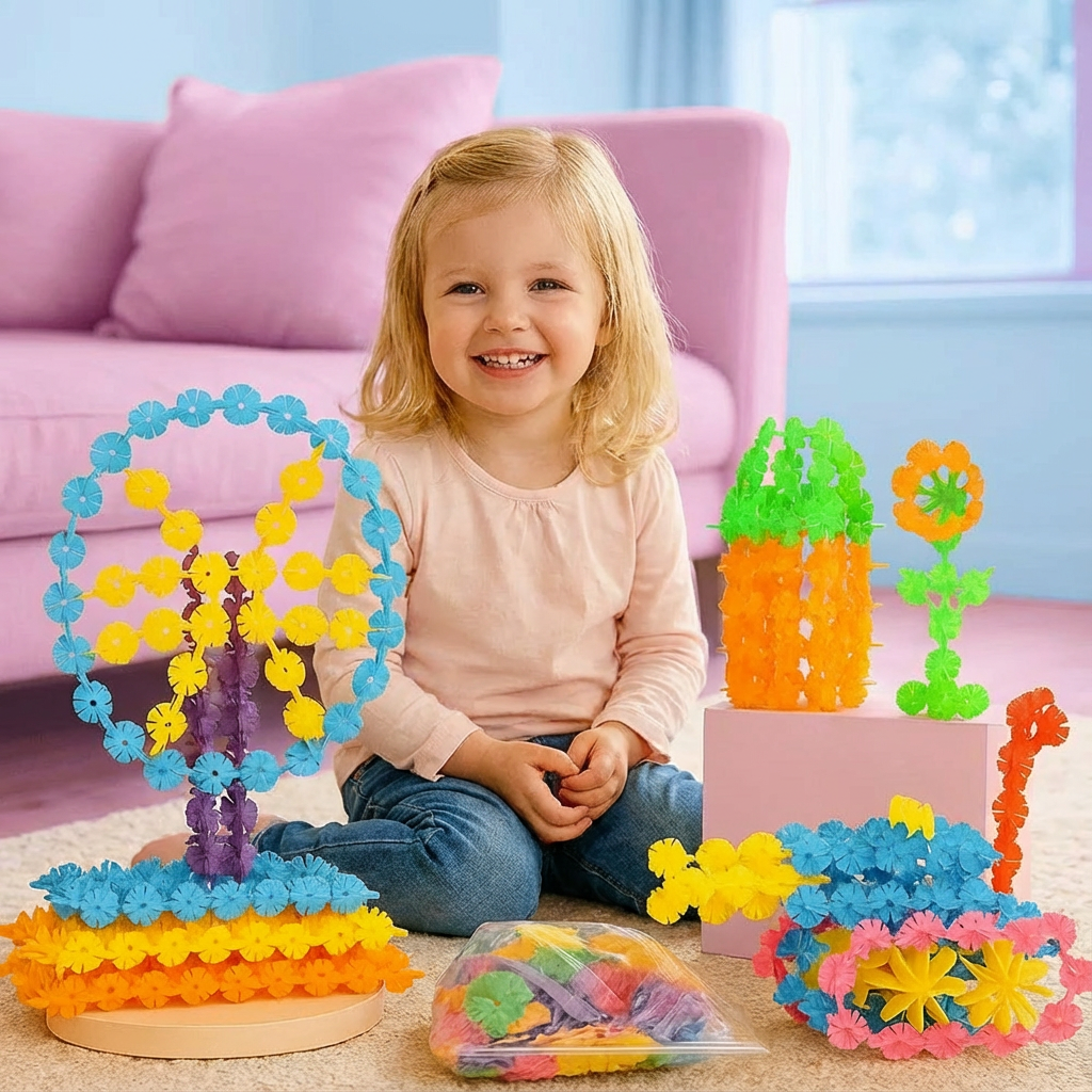 Flockenförmige Montessori Spielbausteine