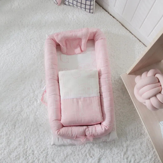 Baby Nestchen mit Matratze – Tragbares Babynest für Neugeborene & Kleinkinder