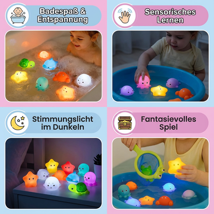Leuchtende Bade Tierchen