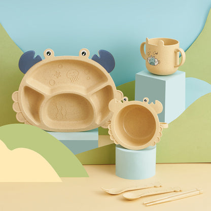 Kinder Essgeschirr Set – 6-teiliges Set – Crab Design