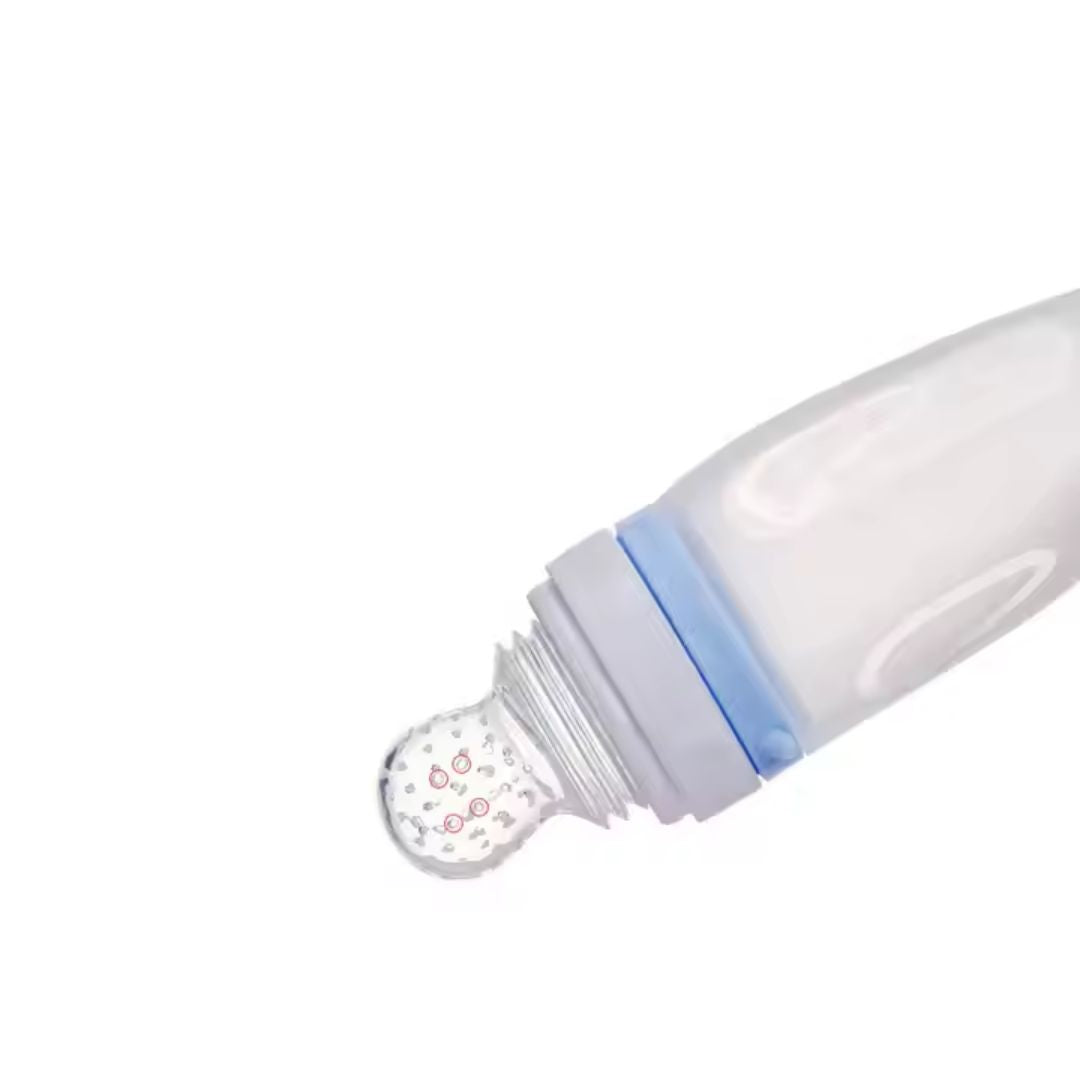Silikon Quetschflasche für Babys – Fütterlöffel mit Skala