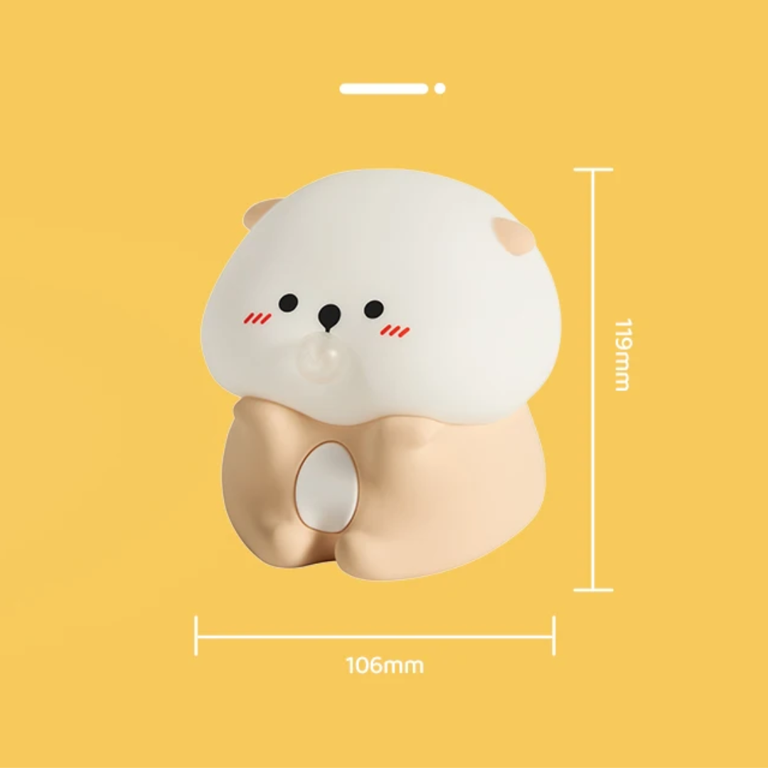 Niedliche Blasen Otter Silikon Nachtlampe