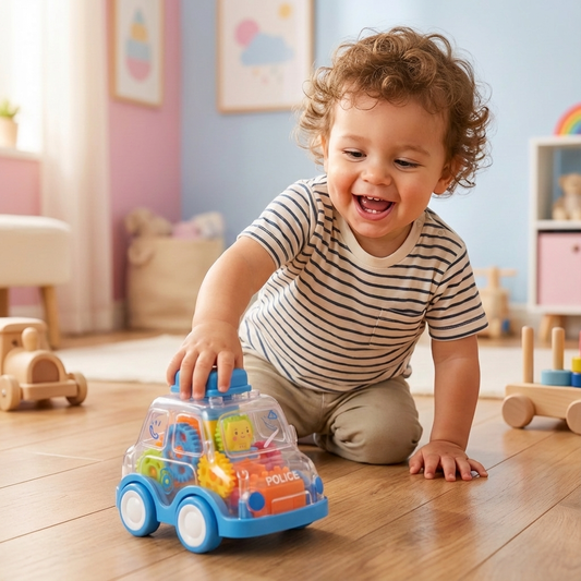 Drück und Los - Zahnrad Spielautos