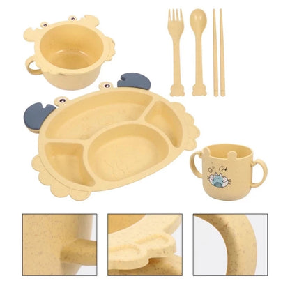 Kinder Essgeschirr Set – 6-teiliges Set – Crab Design
