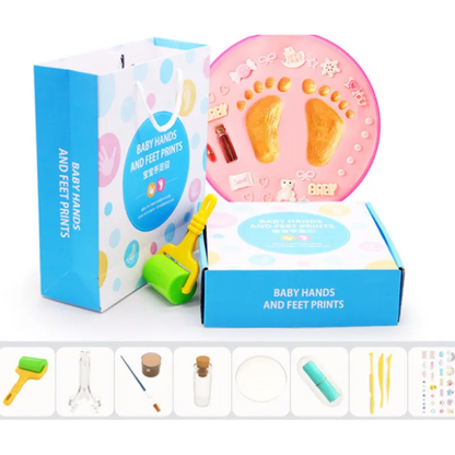 Baby Handabdruck Set mit Ton – Fußabdruck Erinnerung DIY