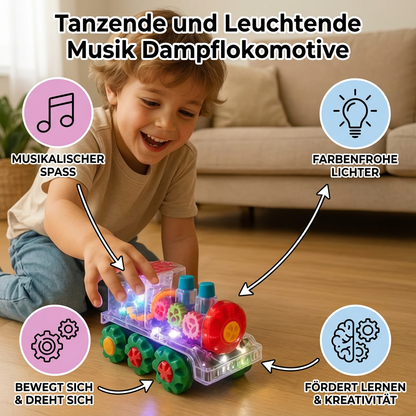 Tanzende und Leuchtende Musik Dampflokomotive