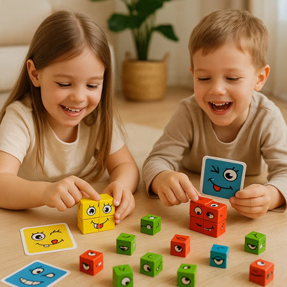 Gesicht Puzzle Würfel Spiel