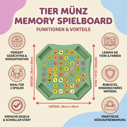 Tier Münz Memory Spielboard