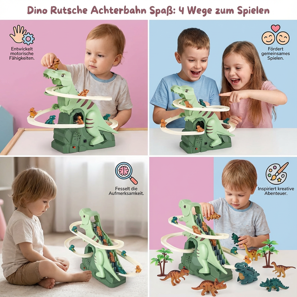 Dino Rutsche Achterbahn Spaß