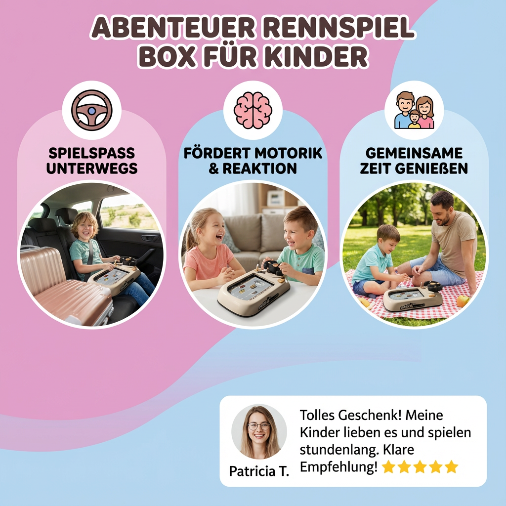 Abenteuer Rennspiel Box für Kinder
