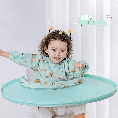 Baby Lätzchen mit Tischunterlage – Wasserdichter Rundum-Schutz für Hochstuhl