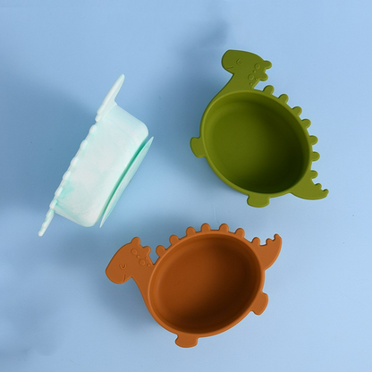 Silikon Schüssel für Babys – Rutschfeste Kinderschüssel in Dinoform