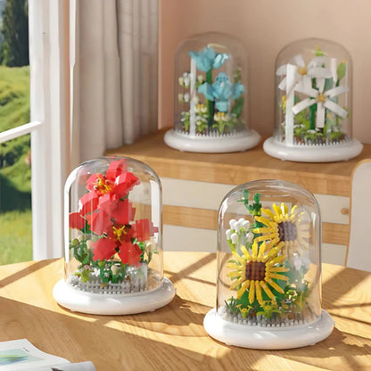 Edle Baustein Blume im Glas