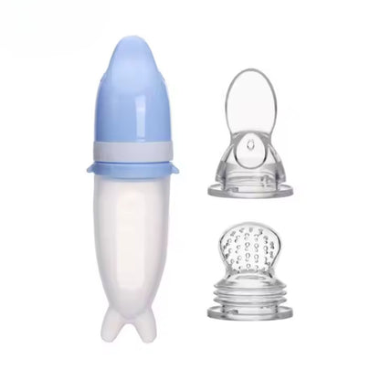 Silikon Quetschflasche für Babys – Fütterlöffel mit Skala
