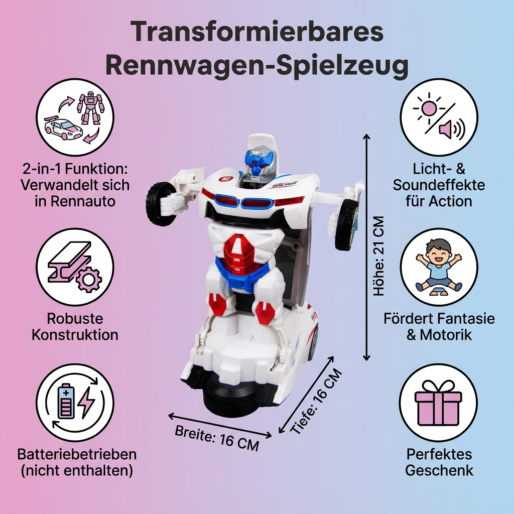 Transformierbares Rennwagen-Spielzeug