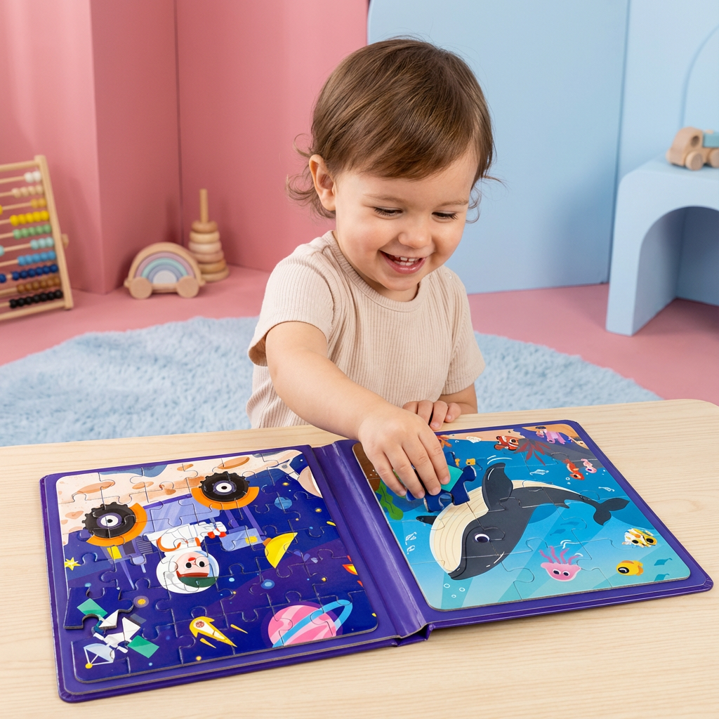 Magnetisches Montessori Puzzle Buch