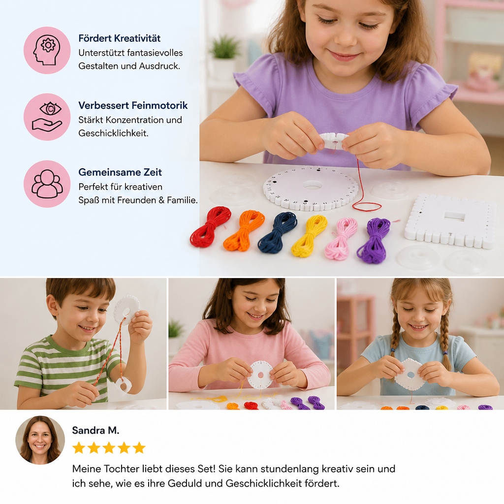 DIY-Kumihimo-Armband-Bastelset für Kinder