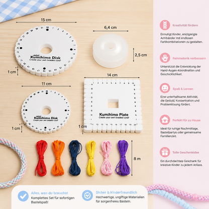DIY-Kumihimo-Armband-Bastelset für Kinder