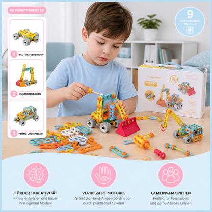 9-in-1 STEM-Bauset für Konstruktionsfahrzeuge