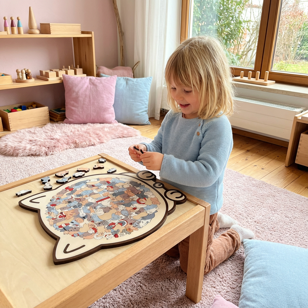 Katzen Puzzle aus Holz