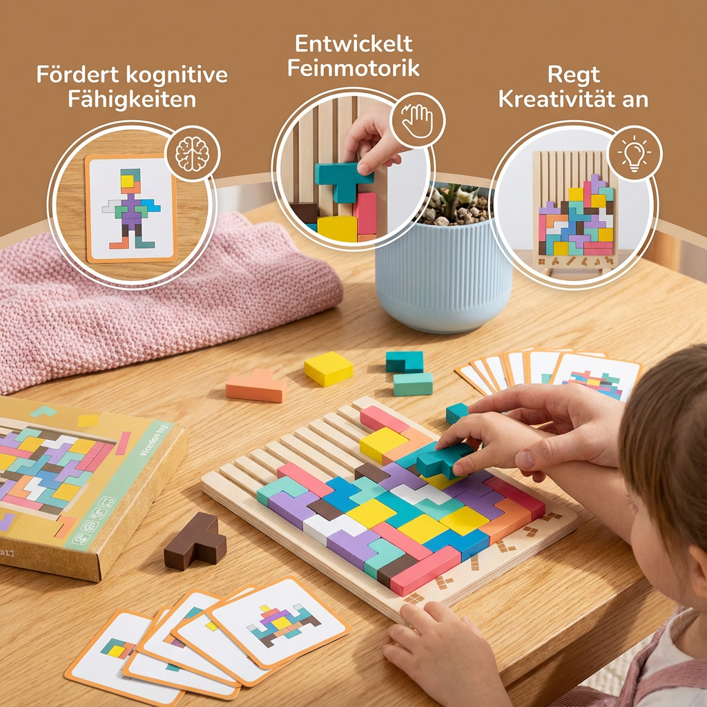 Montessori Holz Baustein und Formen Spiel