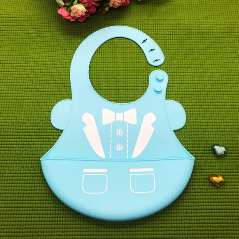 Kinder Lätzchen Set – Bunte Silikon Lätzchen mit Tiermotiven für Babys